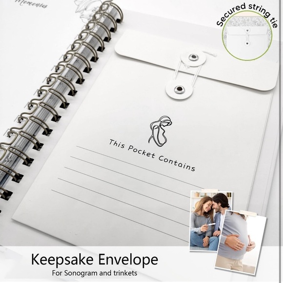 Pregnancy Journal with Gold Accents Maternity Memory Book - 82 Pages Hardcover - Picture 6 of 10